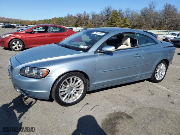 2007 Volvo C70 with VIN YV1MC68207J015145, listed as a Copart auction lot 76976894 with 72,374 mi miles and Salvage Title. Bid and sale history available at carsss.com. Image 1.