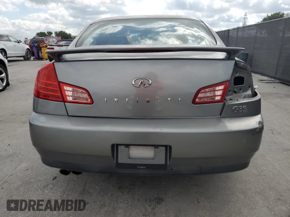 2004 Infiniti G35 w/Leather with VIN JNKCV51E64M612917, listed as a Copart auction lot 53090925 with 85,284 mi miles and Salvage Title. Bid and sale history available at DreamBid. Image 6.