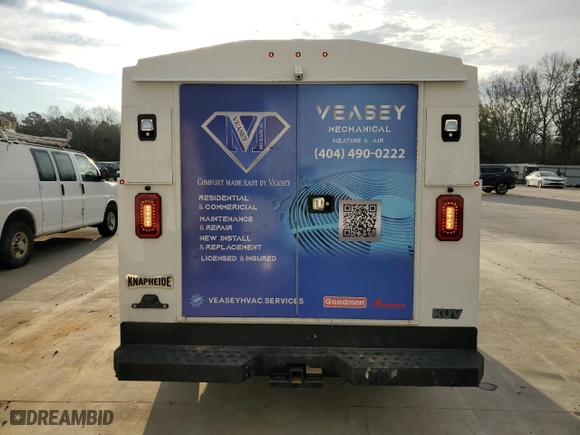 2022 Ram ProMaster Cutaway with VIN 3C7WRVKG1NE141894, listed as a Copart auction lot 42490895 with 55,907 mi miles and Salvage Title. Bid and sale history available at carsss.com. Image 6.