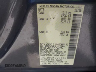 2017 Nissan Altima S with VIN 1N4AL3AP5HN323862, listed as a IAAI auction lot 42023403 with 99,584 mi miles and . Bid and sale history available at DreamBid. Image 9.