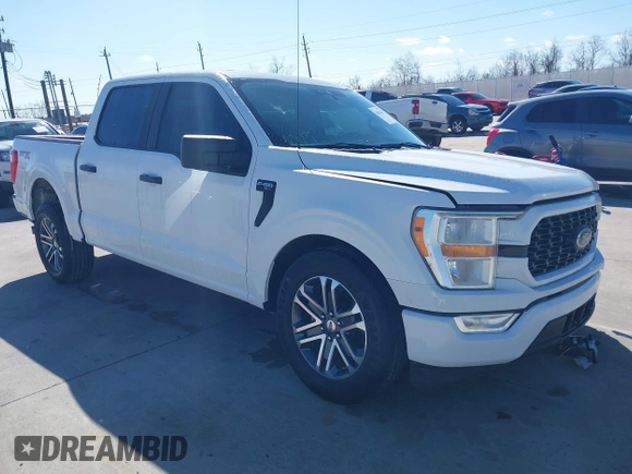 2021 Ford F-150 XL with VIN 1FTEW1CP2MFA09742, listed as a IAAI auction lot 41675603 with 94,983 mi miles. Bid and sale history available at carsss.com. Image 1.