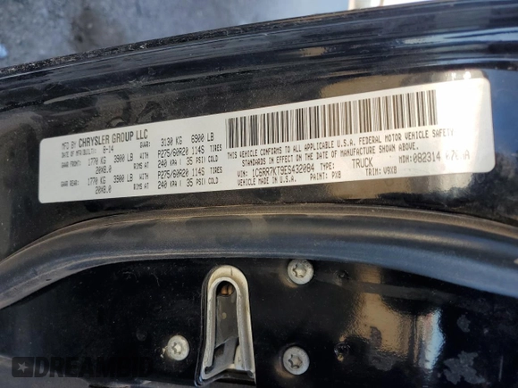 2014 Ram 1500 Express with VIN 1C6RR7KT9ES432084, listed as a Copart auction lot 45543475 with 146,655 mi miles and Salvage Title. Bid and sale history available at carsss.com. Image 15.