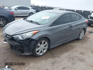 2013 Hyundai Elantra Limited with VIN 5NPDH4AEXDH451649, listed as a IAAI auction lot 41691494 with 124,827 mi miles and . Bid and sale history available at DreamBid. Image 2.