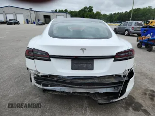 2022 Tesla Model S with VIN 5YJSA1E50NF476127, listed as a Copart auction lot 60225465 with Not provided miles and Salvage title. Bid and sale history available at DreamBid. Image 6.