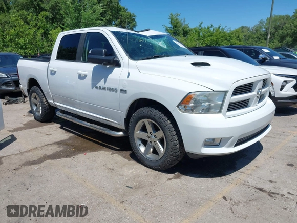 2012 Ram 1500 Sport with VIN 1C6RD7MT3CS250762, listed as a IAAI auction lot 42201661 with Not provided miles and . Bid and sale history available at DreamBid. Image 1.