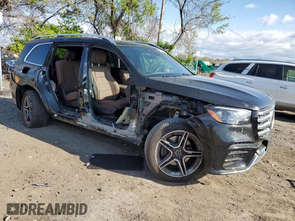 2024 Mercedes-Benz GLS 450 with VIN 4JGFF5KE4RB082150, listed as a Copart auction lot 52405715 with 12,932 mi miles and Salvage Title. Bid and sale history available at DreamBid. Image 4.