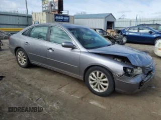 2007 Hyundai Azera SE with VIN KMHFC46F47A166915, listed as a Copart auction lot 88978785 with 0 mi miles and Salvage Title. Bid and sale history available at carsss.com. Image 4.