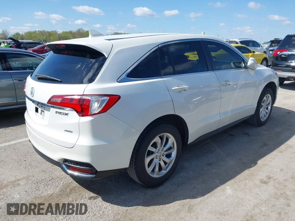 2017 Acura RDX w/Technology Pkg with VIN 5J8TB4H51HL014418, listed as a IAAI auction lot 42019773 with 125,965 mi miles. Bid and sale history available at carsss.com. Image 4.