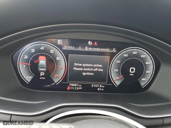 2020 Audi A4 Sedan Premium Plus with VIN WAUENAF45LN005058, listed as a Copart auction lot 52860395 with 79,061 mi miles and Salvage Title. Bid and sale history available at carsss.com. Image 9.