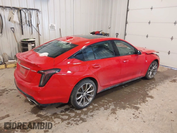 2020 Cadillac CT5 Sport z VIN 1G6DU5RK0L0119150, wystawiony jako IAAI lot #41531397 z przebiegiem 65 329 mil mil oraz . Historia ofert i sprzedaży dostępna na DreamBid. Obrazek 4.