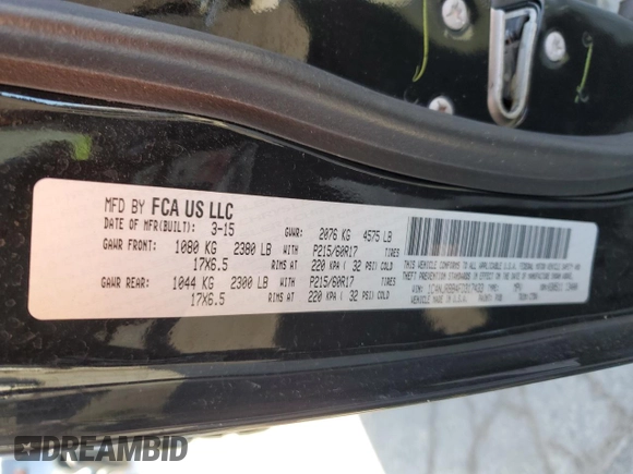 2015 Jeep Patriot Altitude z VIN 1C4NJRBB4FD317433, wystawiony jako Copart lot #50703555 z przebiegiem 109 650 mil mil oraz Nie do naprawy • Non repairable. Historia ofert i sprzedaży dostępna na DreamBid. Obrazek 13.