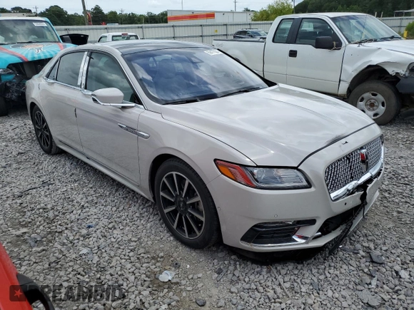 2020 Lincoln Continental Reserve with VIN 1LN6L9RP9L5604607, listed as a Copart auction lot 59477094 with 17,649 mi miles and Salvage Title. Bid and sale history available at carsss.com. Image 4.