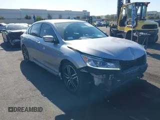 2016 Honda Accord Sport with VIN 1HGCR2F5XGA104342, listed as a IAAI auction lot 41958643 with 69,906 mi miles and . Bid and sale history available at DreamBid. Image 1.