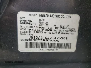 2002 Nissan Maxima GXE с VIN JN1DA31D42T425209, выставлен на аукционе Copart как лот 54482915 с пробегом 262 384 миль миль и Списание • Salvage title. История ставок и продаж доступна на DreamBid. Изображение 12.
