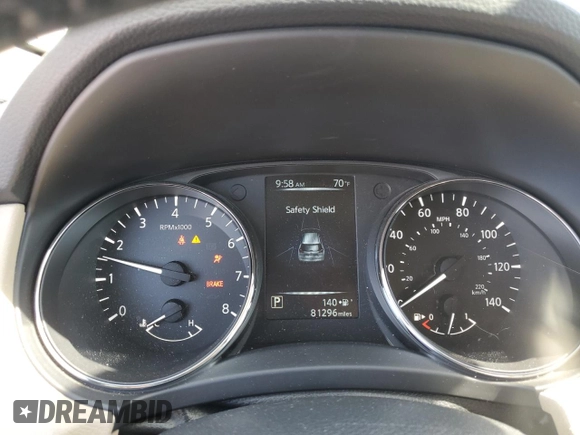 2017 Nissan Rogue SL z VIN 5N1AT2MT9HC848475, wystawiony jako Copart lot #57272765 z przebiegiem 81 296 mil mil oraz Szkoda całkowita • Salvage title. Historia ofert i sprzedaży dostępna na DreamBid. Obrazek 9.