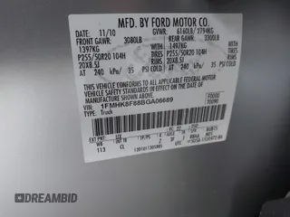 2011 Ford Explorer Limited с VIN 1FMHK8F88BGA06689, выставлен на аукционе IAAI как лот 42224680 с пробегом 171 349 миль миль и . История ставок и продаж доступна на DreamBid. Изображение 9.