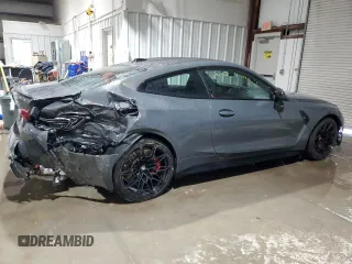 2025 BMW M4 Competition xDrive with VIN WBS33HK02SCS92678, listed as a Copart auction lot 88839855 with 4,304 mi miles and Salvage Title. Bid and sale history available at carsss.com. Image 3.