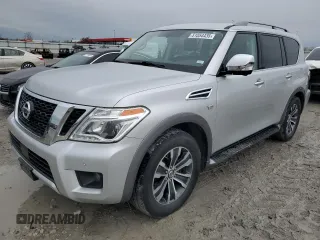 2018 Nissan Armada SL z VIN JN8AY2NCXJ9558094, wystawiony jako Copart lot #51054435 z przebiegiem 108 949 mil mil oraz Szkoda całkowita • Salvage title. Historia ofert i sprzedaży dostępna na DreamBid. Obrazek 1.