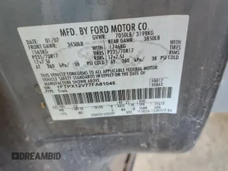 2007 Ford F-150 XL z VIN 1FTPX12V77FA81045, wystawiony jako Copart lot #57550105 z przebiegiem Nie podano mil oraz Szkoda całkowita • Salvage title. Historia ofert i sprzedaży dostępna na DreamBid. Obrazek 12.