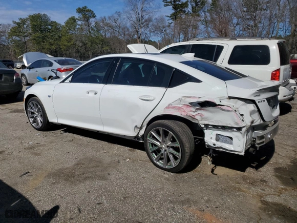 2020 Cadillac CT5 Sport with VIN 1G6DP5RKXL0151336, listed as a Copart auction lot 45274735 with 55,562 mi miles and Salvage Title. Bid and sale history available at carsss.com. Image 2.