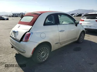 2012 FIAT 500 Gucci with VIN 3C3CFFER9CT174618, listed as a Copart auction lot 52387295 with 119,474 mi miles and Salvage Title. Bid and sale history available at carsss.com. Image 3.