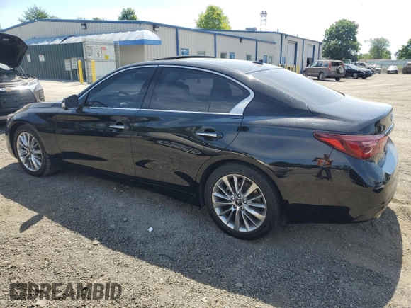 2021 Infiniti Q50 Luxe z VIN JN1EV7BP6MM706949, wystawiony jako Copart lot #60077404 z przebiegiem 63 817 mil mil oraz Szkoda całkowita • Salvage title. Historia ofert i sprzedaży dostępna na DreamBid. Obrazek 2.