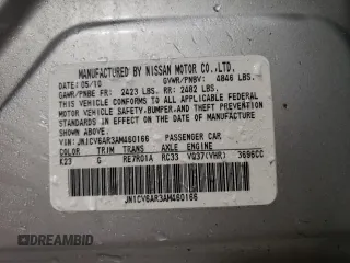 2010 Infiniti G37 x with VIN JN1CV6AR3AM460166, listed as a Copart auction lot 51736865 with 125,540 mi miles and Salvage Title. Bid and sale history available at DreamBid. Image 12.