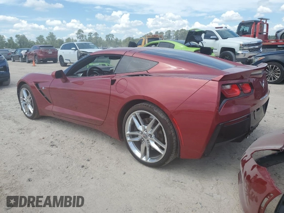 2015 Chevrolet Corvette Z51 2LT with VIN 1G1YK2D74F5100462, listed as a Copart auction lot 69493574 with 18,169 mi miles and Salvage Title. Bid and sale history available at carsss.com. Image 2.