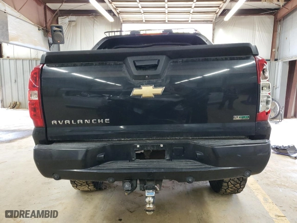 2010 Chevrolet Avalanche LTZ with VIN 3GNVKGE01AG226716, listed as a Copart auction lot 63428994 with 0 mi miles and Salvage Title. Bid and sale history available at carsss.com. Image 6.