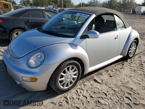 2004 Volkswagen Beetle with VIN 3VWCM21Y34M300701, listed as a Copart auction lot 77567344 with 91,236 mi miles and Salvage Title. Bid and sale history available at DreamBid. Image 1.