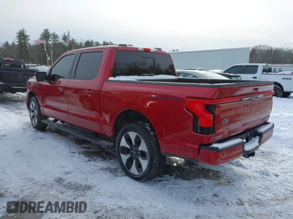2023 Ford F-150 Lightning Pro with VIN 1FT6W1EV2PWG16485, listed as a IAAI auction lot 41496664 with 7,171 mi miles and . Bid and sale history available at DreamBid. Image 3.