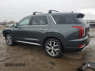 2022 Hyundai Palisade SEL with VIN KM8R4DHE0NU460547, listed as a Copart auction lot 43662685 with 45,376 mi miles and Salvage title. Bid and sale history available at DreamBid. Image 2.