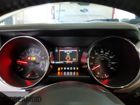 2015 Ford Mustang EcoBoost Premium with VIN 1FATP8UH8F5405323, listed as a Copart auction lot 54180385 with 125,609 mi miles and Salvage title. Bid and sale history available at DreamBid. Image 9.