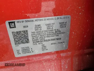 2019 Chevrolet Blazer z VIN 3GNKBCRS2KS697859, wystawiony jako Copart lot #42671545 z przebiegiem 130 279 mil mil oraz Szkoda całkowita • Salvage title. Historia ofert i sprzedaży dostępna na DreamBid. Obrazek 13.