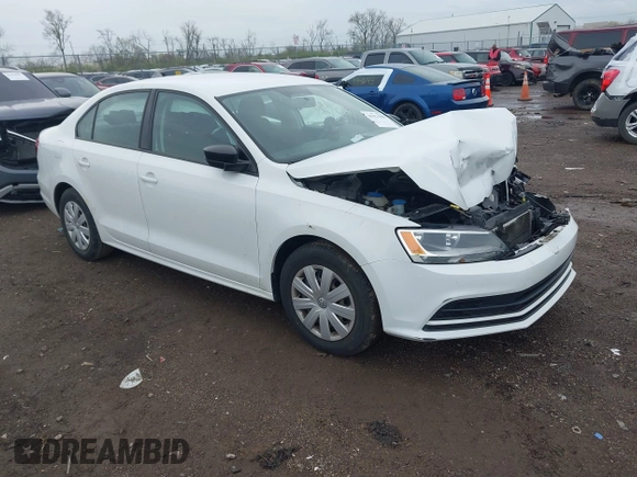 2015 Volkswagen Jetta Sedan 2.0L S with VIN 3VW2K7AJ5FM313969, listed as a IAAI auction lot 41951550 with 104,735 mi miles. Bid and sale history available at carsss.com. Image 1.