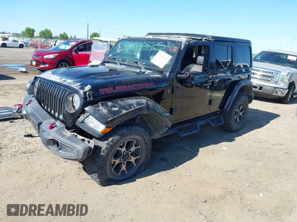 2018 Jeep Wrangler Unlimited Rubicon with VIN 1C4HJXFGXJW255881, listed as a IAAI auction lot 42316499 with 39,439 mi miles and . Bid and sale history available at DreamBid. Image 18.