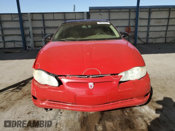 2003 Chevrolet Monte Carlo SS with VIN 2G1WX12K639455156, listed as a Copart auction lot 75675414 with 124,695 mi miles and Salvage Title. Bid and sale history available at carsss.com. Image 5.