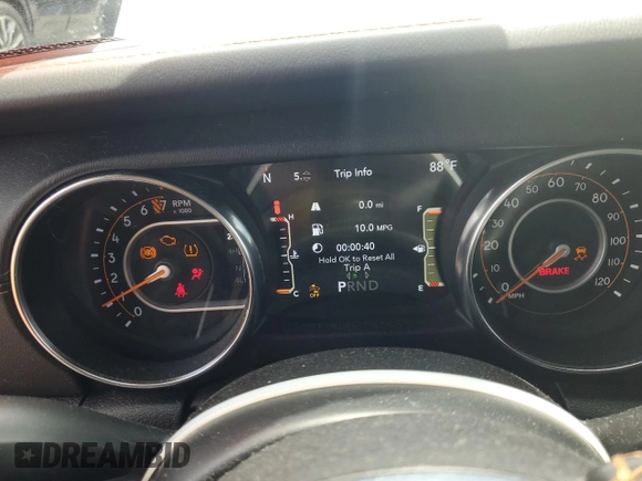 2021 Jeep Wrangler Unlimited Sahara Altitude with VIN 1C4HJXEG1MW586273, listed as a Copart auction lot 61723485 with 76,236 mi miles and Salvage title. Bid and sale history available at DreamBid. Image 9.