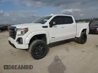 2022 GMC Sierra 1500 Limited AT4 with VIN 1GTP9EEL4NZ163676, listed as a Copart auction lot 44471625 with 55,695 mi miles and Salvage Title. Bid and sale history available at carsss.com. Image 1.