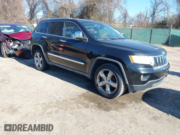 2011 Jeep Grand Cherokee Overland with VIN 1J4RS6GGXBC659349, listed as a IAAI auction lot 41778399 with 219,624 mi miles and . Bid and sale history available at DreamBid. Image 1.