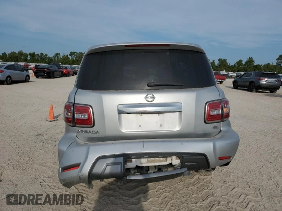 2019 Nissan Armada SV with VIN JN8AY2NC1K9585976, listed as a Copart auction lot 67952834 with 132,661 mi miles and Salvage Title. Bid and sale history available at carsss.com. Image 6.