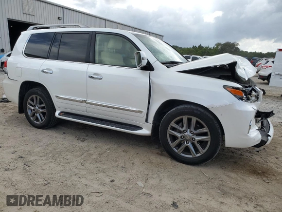 2015 Lexus LX 570 with VIN JTJHY7AX0F4172415, listed as a Copart auction lot 52651665 with 167,848 mi miles and Salvage Title. Bid and sale history available at DreamBid. Image 4.
