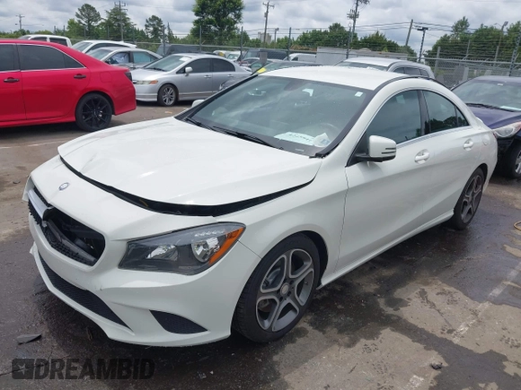 2014 Mercedes-Benz CLA 250 with VIN WDDSJ4EB4EN153018, listed as a IAAI auction lot 42458160 with 80,681 mi miles and . Bid and sale history available at DreamBid. Image 2.