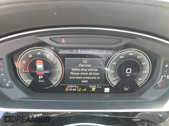 2022 Audi A8 with VIN WAULDAF86NN001617, listed as a Copart auction lot 63068504 with 25,974 mi miles and Salvage title. Bid and sale history available at DreamBid. Image 9.