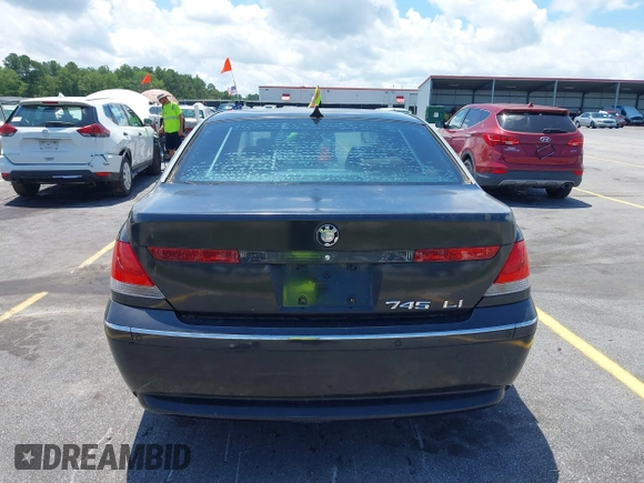 2005 BMW 7 Series 745Li with VIN WBAGN63545DS59212, listed as a IAAI auction lot 42510606 with 124,395 mi miles and . Bid and sale history available at DreamBid. Image 17.