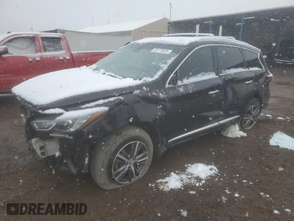 2018 Infiniti QX60 with VIN 5N1DL0MM4JC504794, listed as a Copart auction lot 53173535 with 112,282 mi miles and Salvage Title. Bid and sale history available at DreamBid. Image 1.