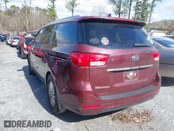 2016 Kia Sedona LX with VIN KNDMB5C14G6163836, listed as a IAAI auction lot 41578462 with 153,315 mi miles. Bid and sale history available at carsss.com. Image 3.