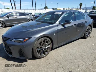 2023 Lexus IS with VIN JTHGZ1B20P5062308, listed as a Copart auction lot 47657725 with 33,514 mi miles and Salvage Title. Bid and sale history available at carsss.com. Image 1.