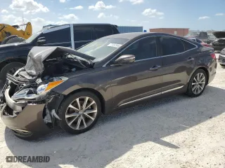 2015 Hyundai Azera with VIN KMHFG4JG2FA490660, listed as a Copart auction lot 77157344 with 0 mi miles and Salvage Title. Bid and sale history available at carsss.com. Image 1.