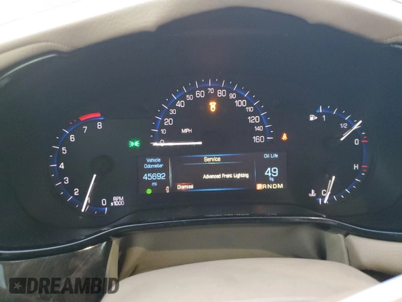 2015 Cadillac CTS Luxury RWD with VIN 1G6AR5SX6F0105204, listed as a Copart auction lot 42101575 with 45,692 mi miles and Clean Title. Bid and sale history available at DreamBid. Image 9.